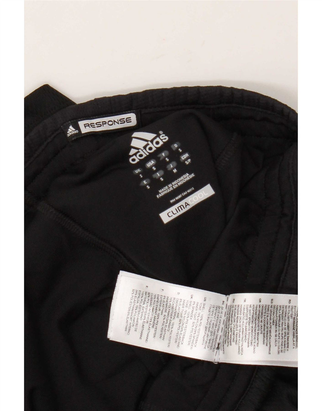 Pantaloncini sportivi Adidas Climacool da uomo piccoli in poliestere nero
