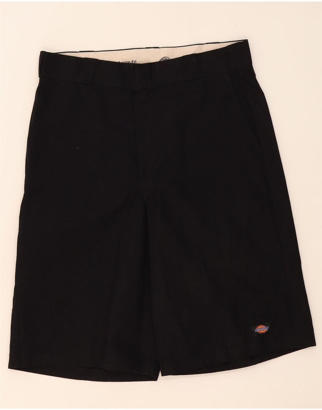 DICKIES Pantaloncini cargo larghi da uomo W34 grandi in poliestere nero