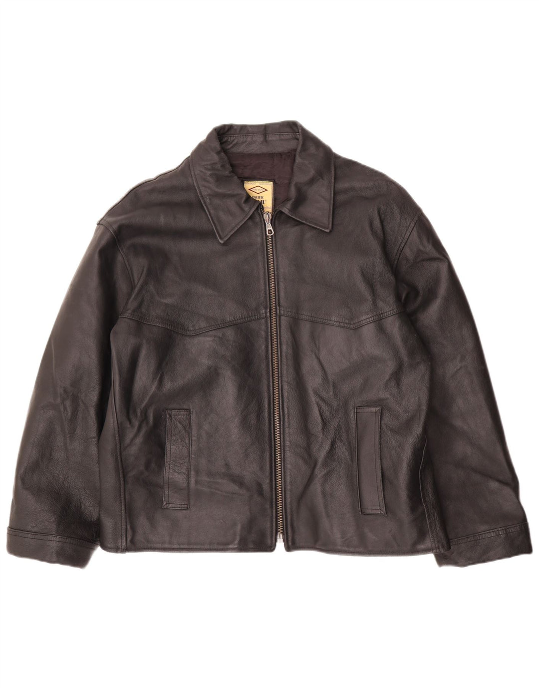 Giacca in pelle da uomo Pacific Trail UK 44 2XL Pelle nera