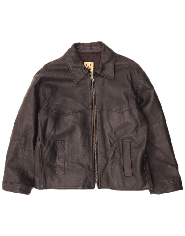 Giacca in pelle da uomo Pacific Trail UK 44 2XL Pelle nera