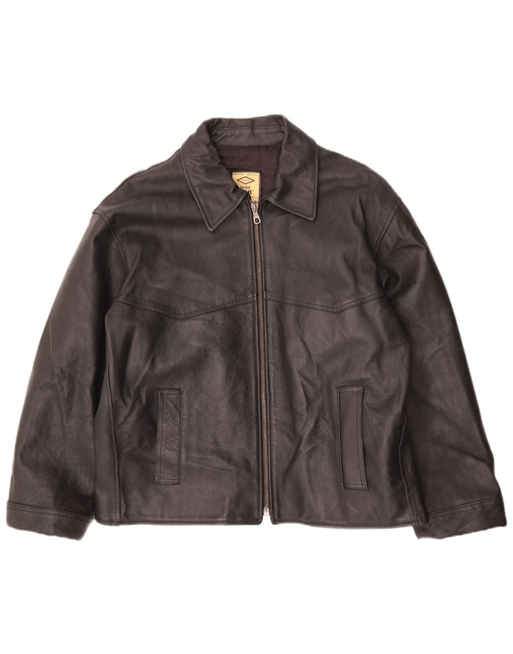 Giacca in pelle da uomo Pacific Trail UK 44 2XL Pelle nera