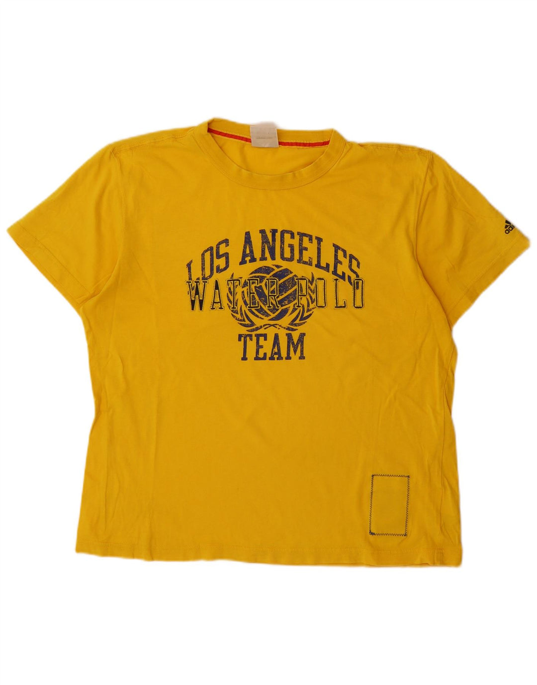 T-shirt grafica da uomo ADIDAS Top grande in cotone giallo