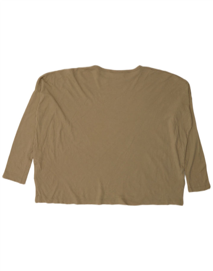 Cos Top oversize da donna a maniche lunghe UK 6 XS Cotone beige