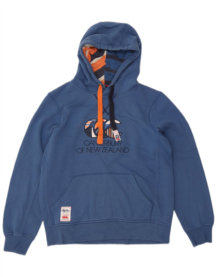 Maglione con cappuccio grafico da uomo Canterbury Uglies blu medio