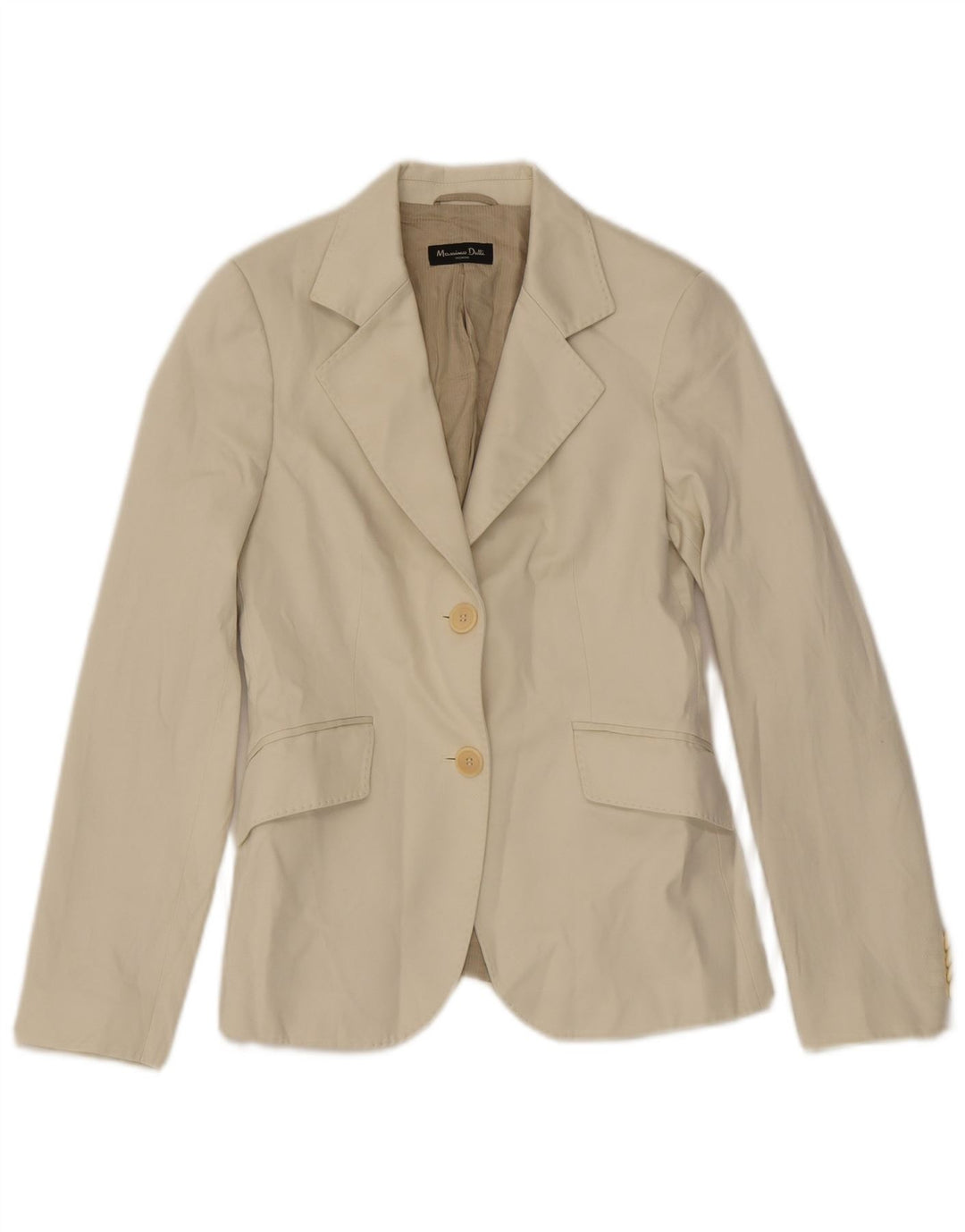 Giacca blazer da uomo a 2 bottoni Massimo Dutti EU 38 piccola in cotone bianco sporco
