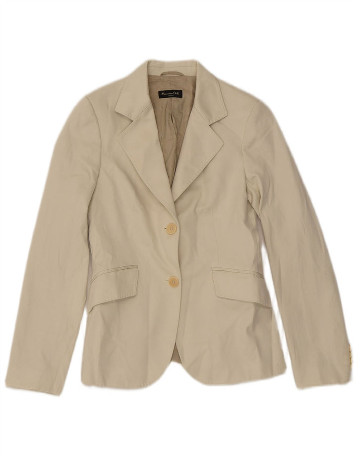 Giacca blazer da uomo a 2 bottoni Massimo Dutti EU 38 piccola in cotone bianco sporco
