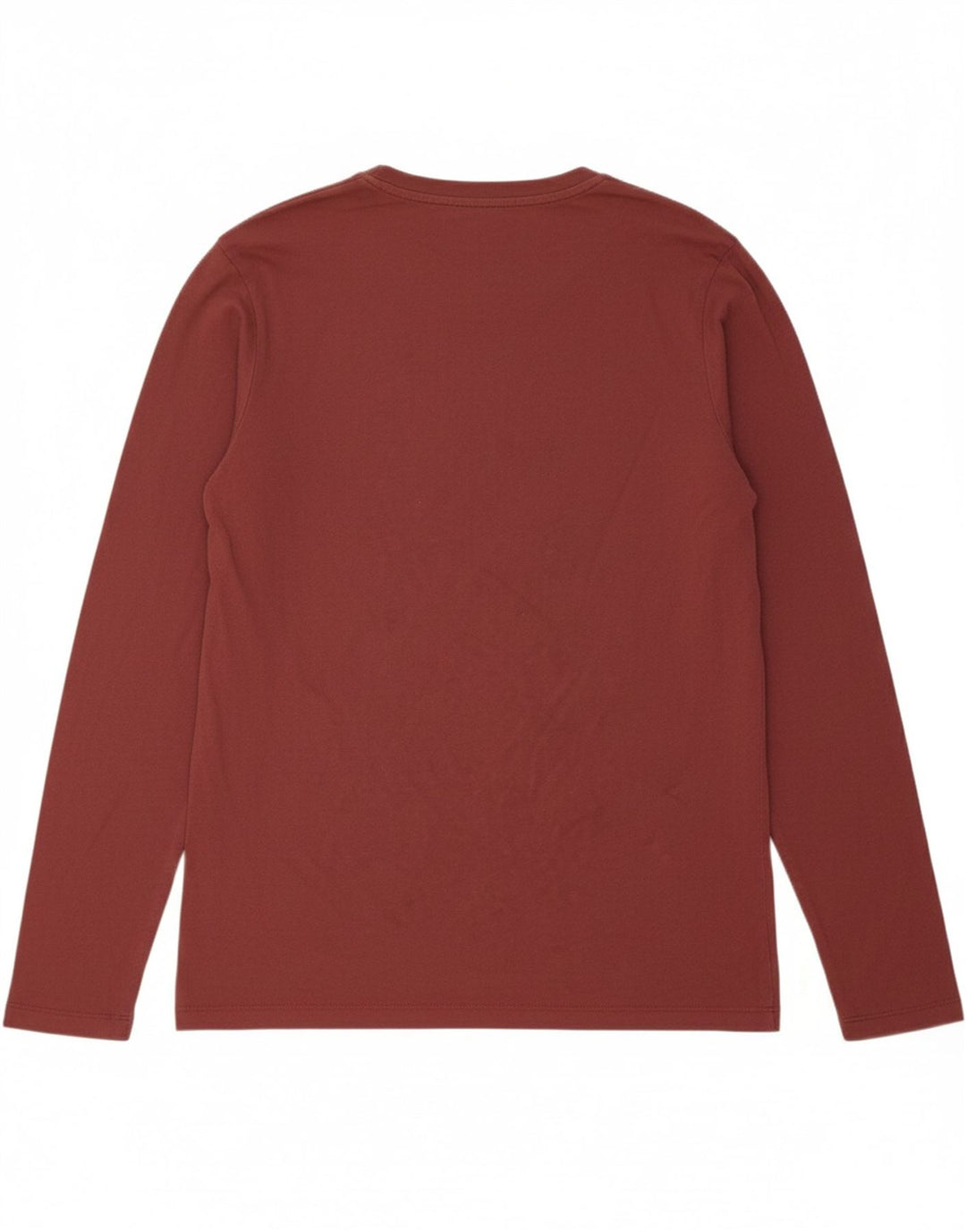JACK & JONES Mens Graphic Top Long Sleeve Medium Maroon Cotton