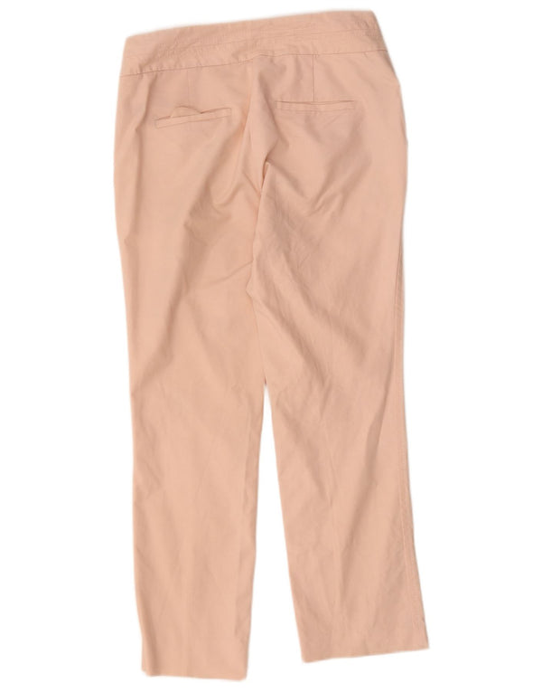 Pantaloni chino dritti corti da donna Zara EU 38 piccoli W28 L25 cotone rosa