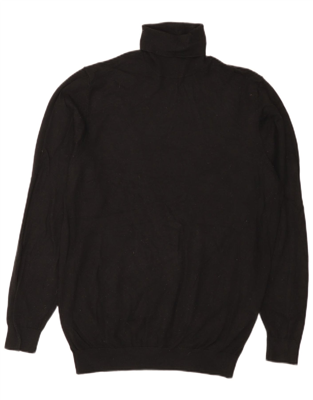 Maglione Zara da uomo con collo alto e viscosa nera media