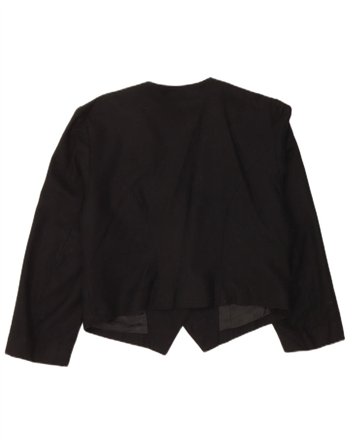 Giacca bolero vintage con maniche a 3/4 e grafica corta da donna EU 38 media nera