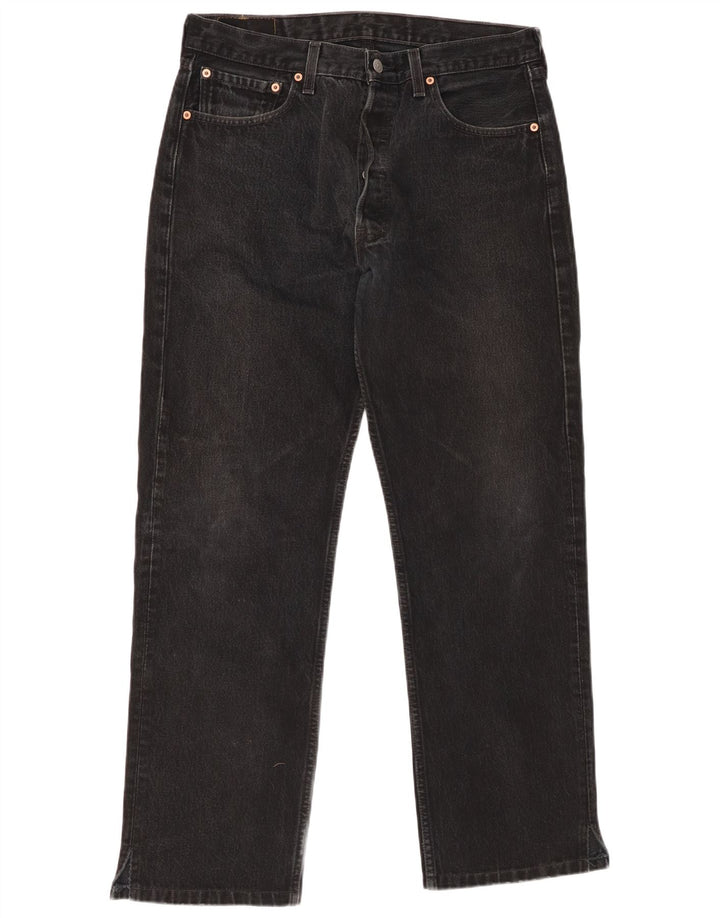 LEVI'S Jeans dritti da uomo 501 W34 L30 cotone nero