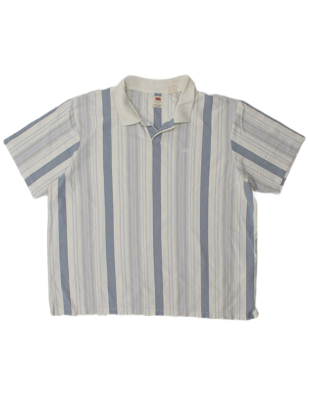 Polo Levi's da uomo rilassata XL in cotone a righe blu