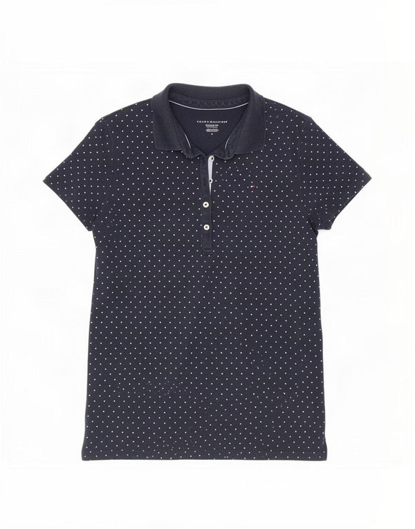 Polo da donna dalla vestibilità classica Tommy Hilfiger, blu navy medio maculato