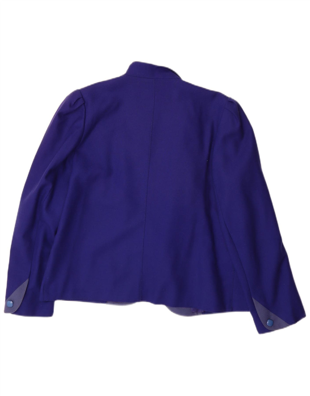 Giacca blazer aperta da donna vintage UK 14 grande lana viola