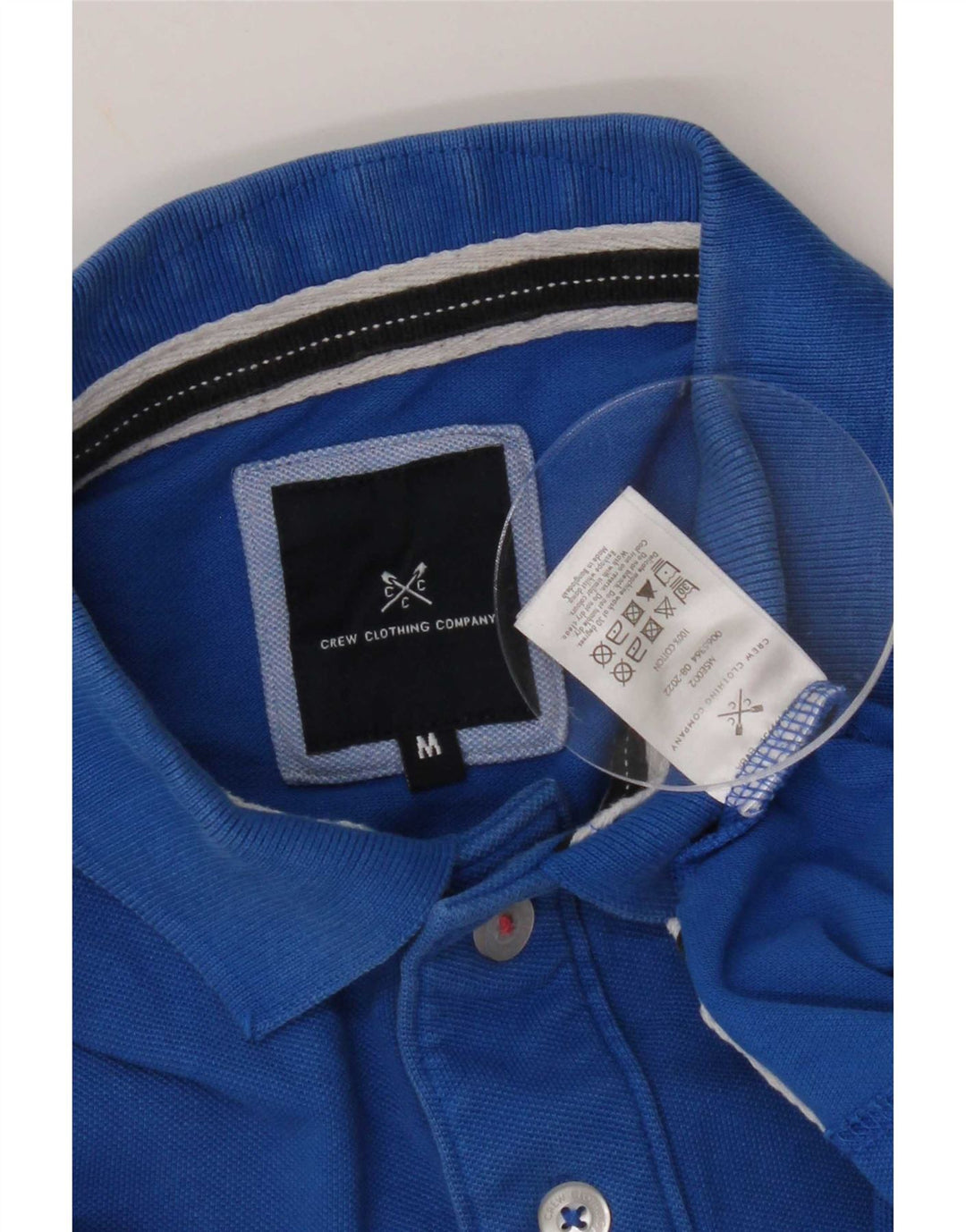 Crew Clothing Polo da uomo in cotone blu medio