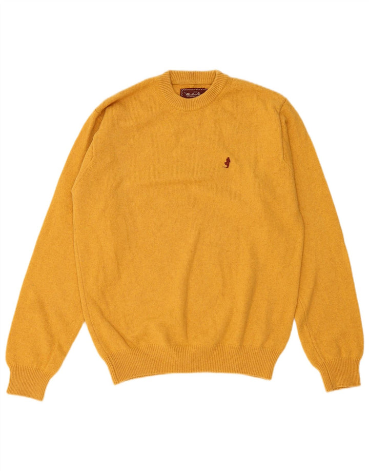 MARLBORO CLASSICS Maglione da uomo girocollo in lana giallo medio