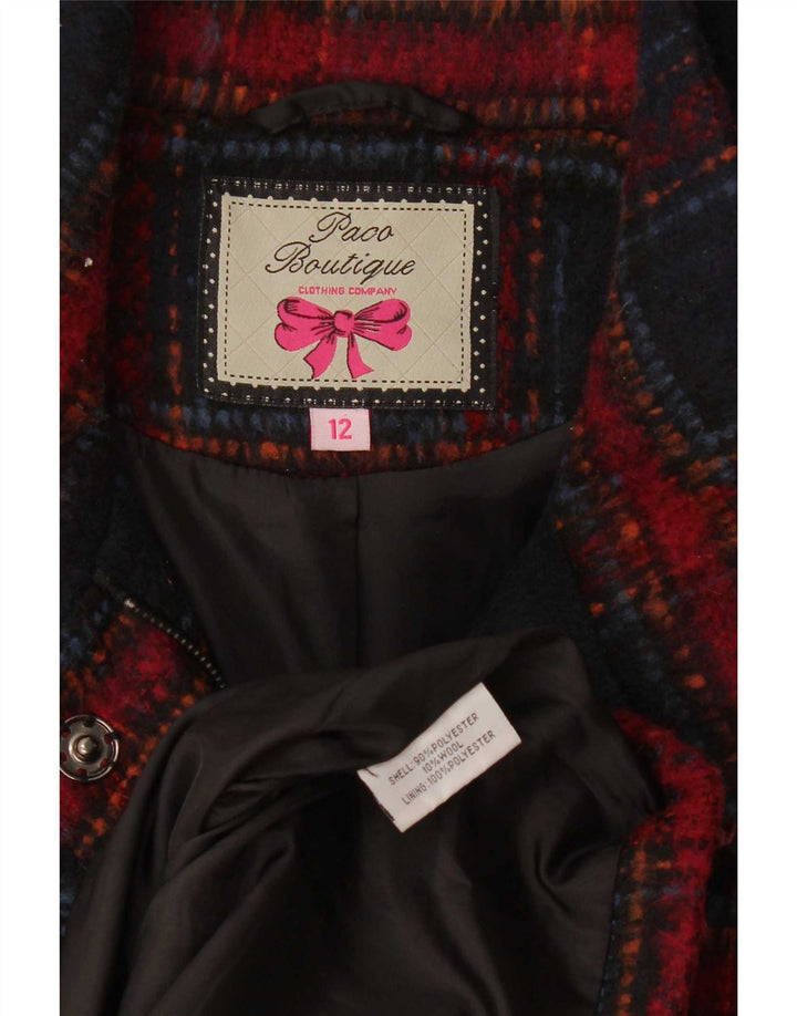 Paco Boutique Cappotto da donna UK 12 Medio Poliestere a quadri blu navy