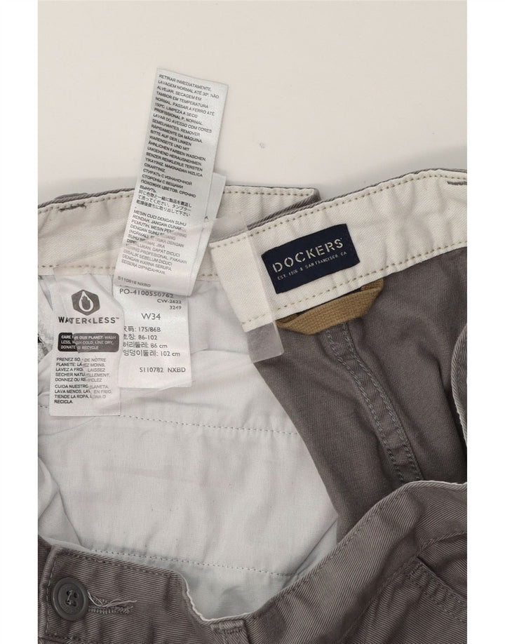 DOCKERS Mens Cargo Shorts W34 Large Grey Cotton Vintage Dockers and Second-Hand Dockers from Messina Hembry 