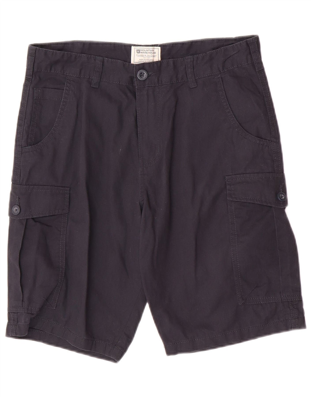 Pantaloncini cargo regolari da uomo Mountain Warehouse W30 cotone blu navy medio