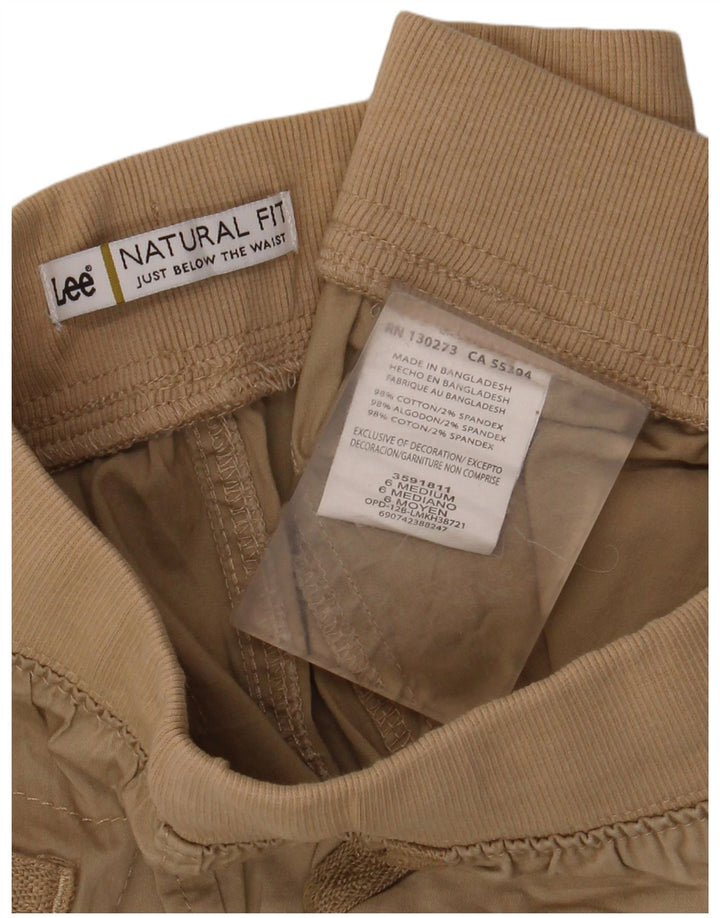 Pantaloncini cargo LEE da donna con vestibilità naturale US 6 medi W28 in cotone beige