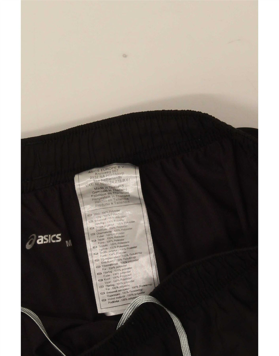 Pantaloncini sportivi da uomo Asics, colore nero medio, in poliestere color block