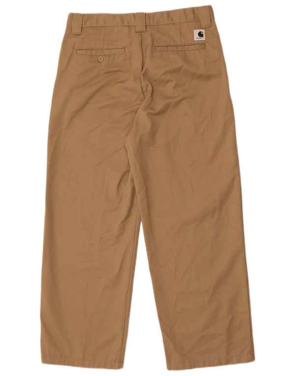 Pantaloni corti dritti rilassati da uomo Carhartt W28 L25 poliestere marrone