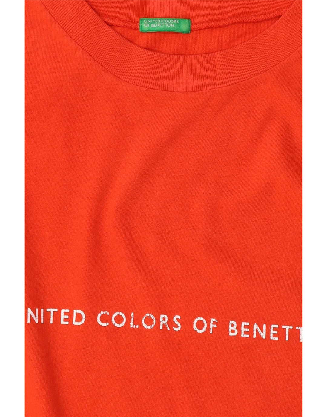 T-shirt grafica da uomo Benetton Top Large arancione
