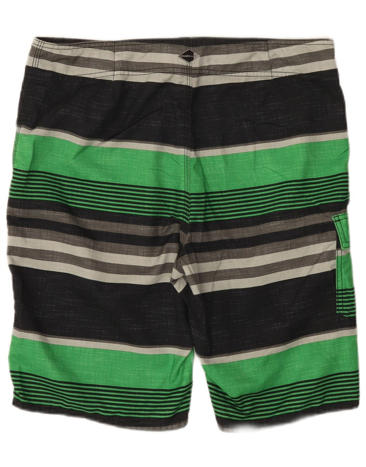 Pantaloncini da bagno da uomo O'Neill grandi in poliestere a righe nere