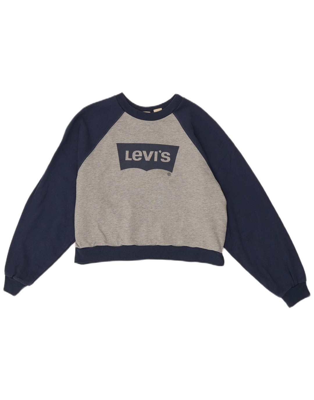 Levi's Donna Felpa con grafica oversize Maglione UK 10 Piccolo Grigio