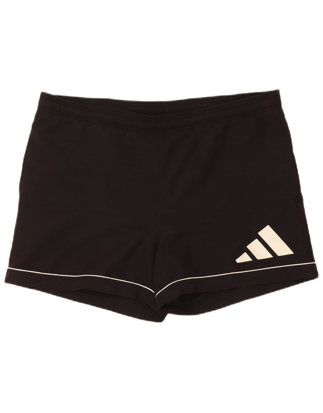 Pantaloncini da bagno da uomo Adidas medi neri in poliestere