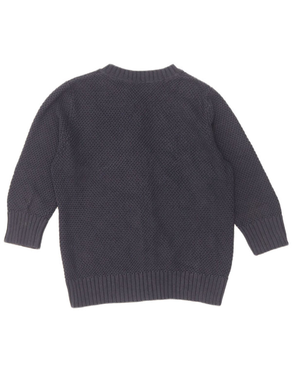 Maglione cardigan con maniche a 3/4 da donna L.L.Bean UK 14 Cotone medio blu navy