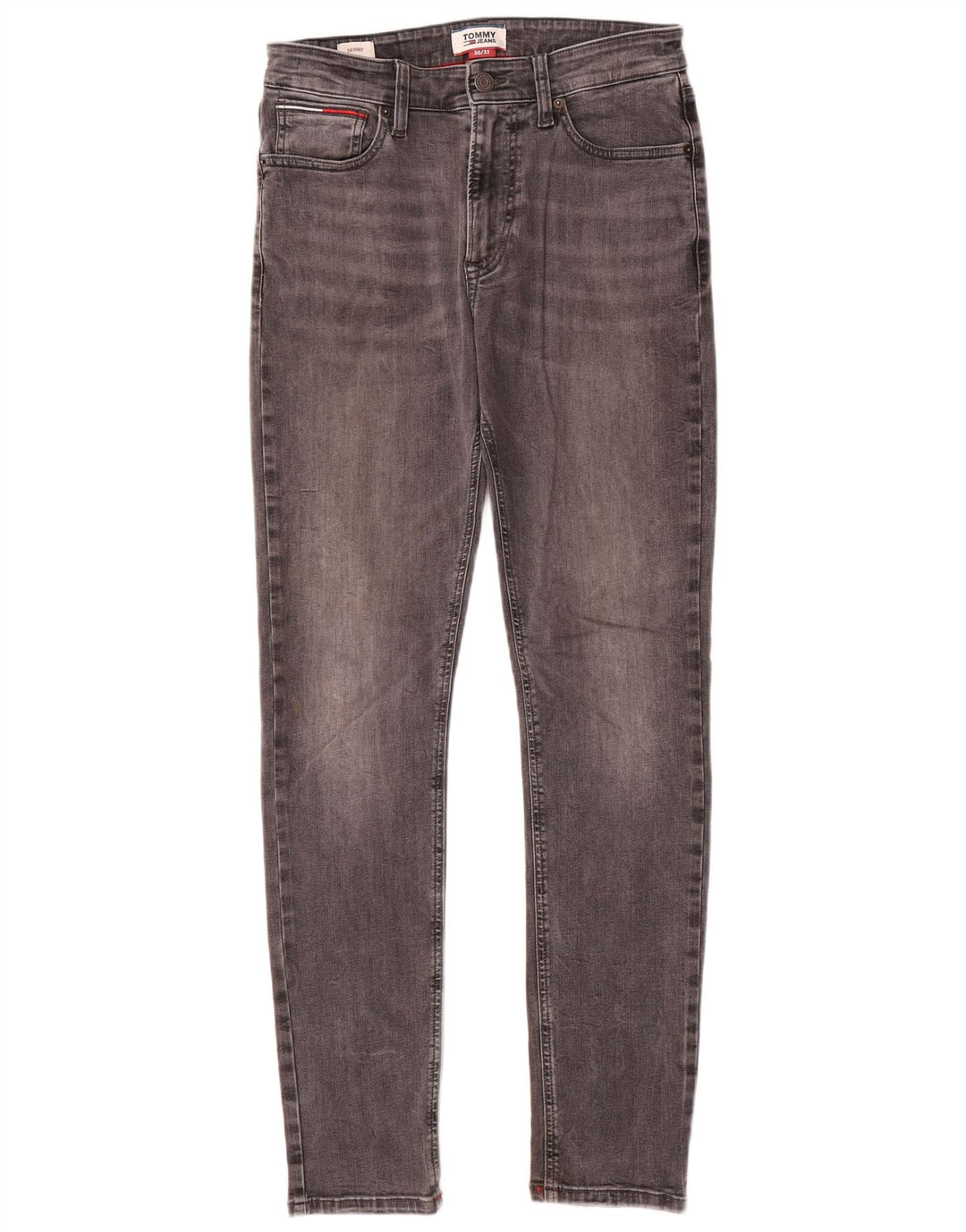Jeans skinny da uomo Tommy Hilfiger W30 L32 cotone grigio