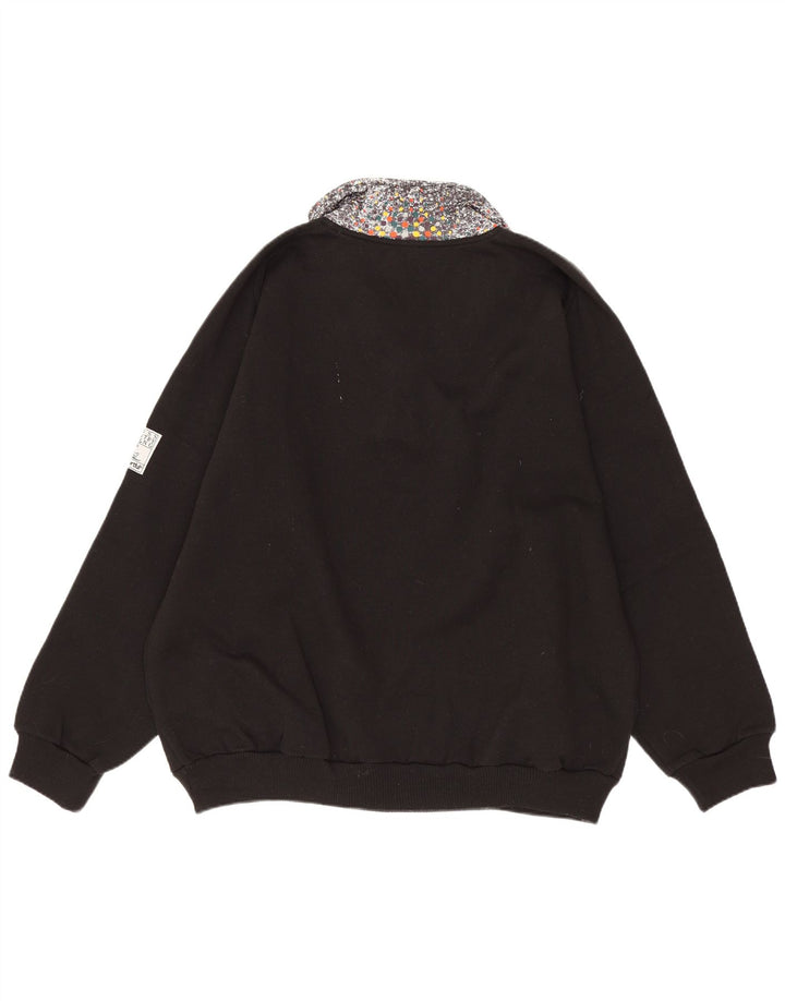 Sportful Felpa da Donna con Collo a Bottoni Maglione IT 46 Large Nero Maculato
