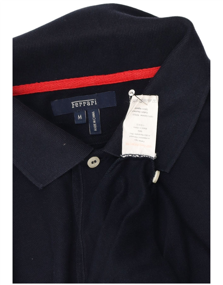 Polo Uomo Ferrari Media Cotone Blu Navy