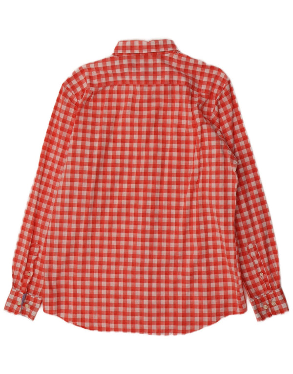 Camicia da uomo Nautica in cotone a quadretti rosso medio