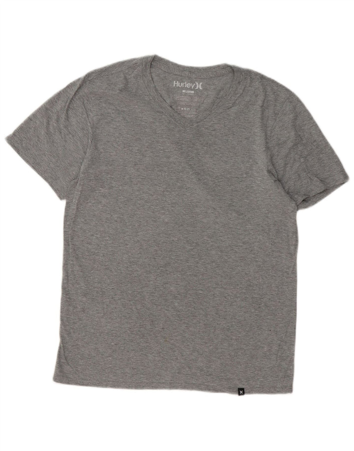 T-shirt da uomo Hurley Top Small in cotone chiazzato grigio
