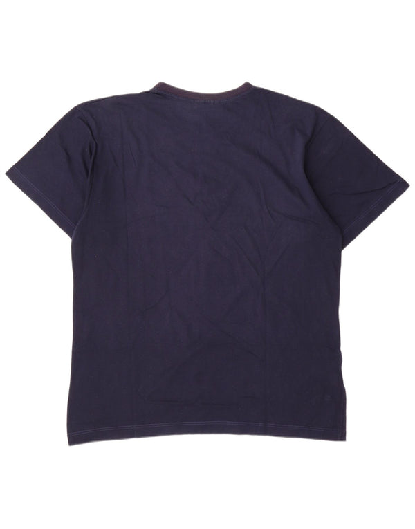 T-shirt grafica da uomo AUSTRALIAN L'ALPINA IT 52 Large in cotone blu navy