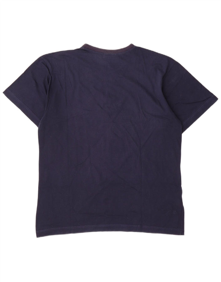 T-shirt grafica da uomo AUSTRALIAN L'ALPINA IT 52 Large in cotone blu navy