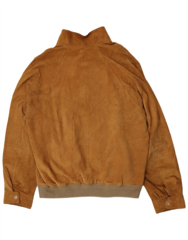 Giubbotto bomber in pelle scamosciata da uomo Gerani IT 56 3XL Pelle beige