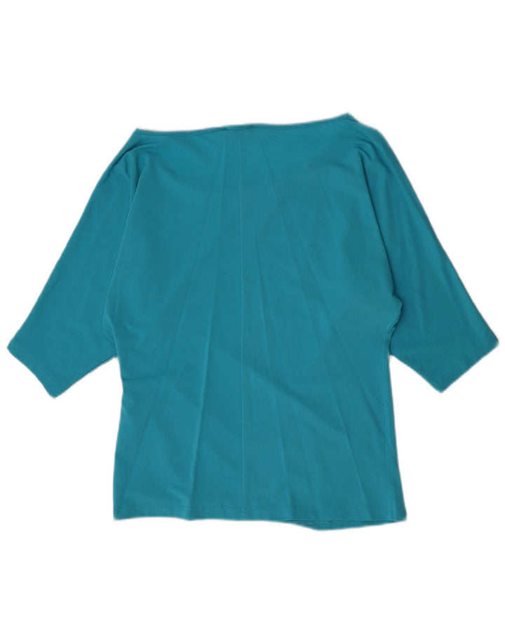 Camicetta da donna con maniche a 3/4 Luisa Spagnoli Top UK 12 Viscosa blu medio