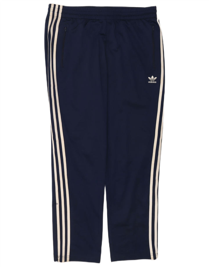 Pantaloni da tuta da uomo Adidas XL poliestere blu navy