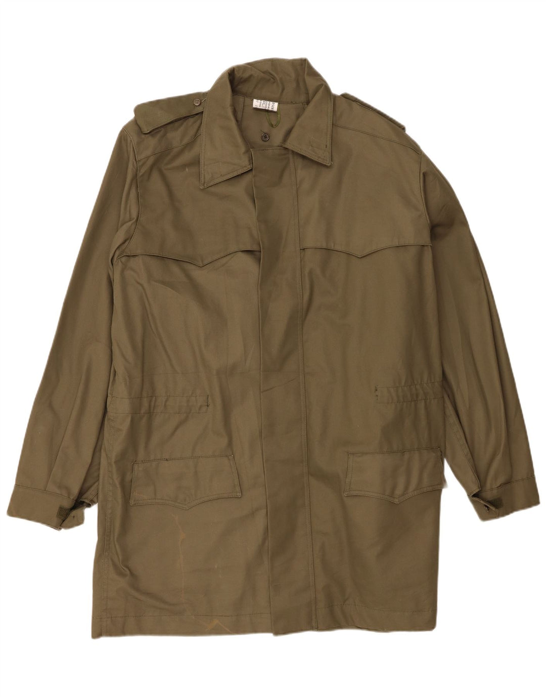 Soprabito militare vintage da uomo IT 50 grande in cotone kaki