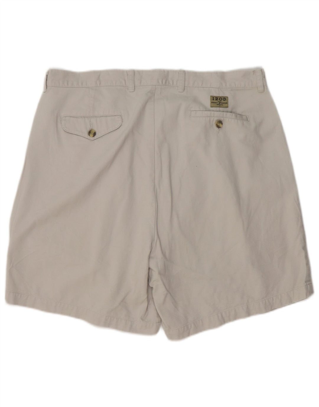 Pantaloncini chino con pegging da uomo Izod W38 XL in cotone grigio