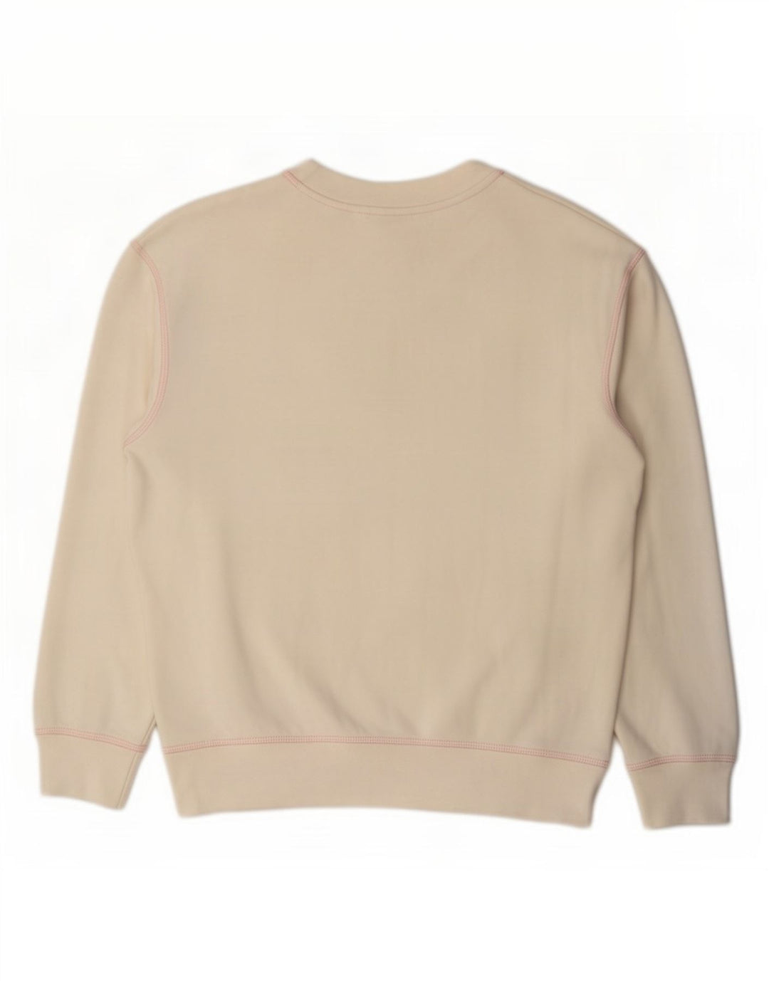 Levi's Donna Felpa Oversize Maglione UK 10 Piccolo Cotone Bianco Sporco