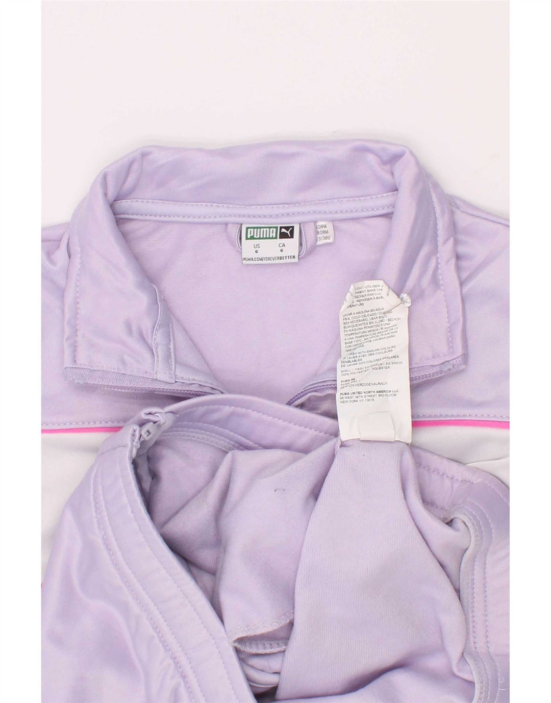 Giacca sportiva da ragazza Puma 5-6 anni in poliestere color block viola