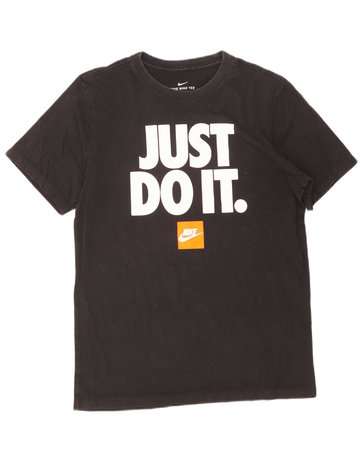 T-shirt grafica da uomo Nike Top in cotone nero medio