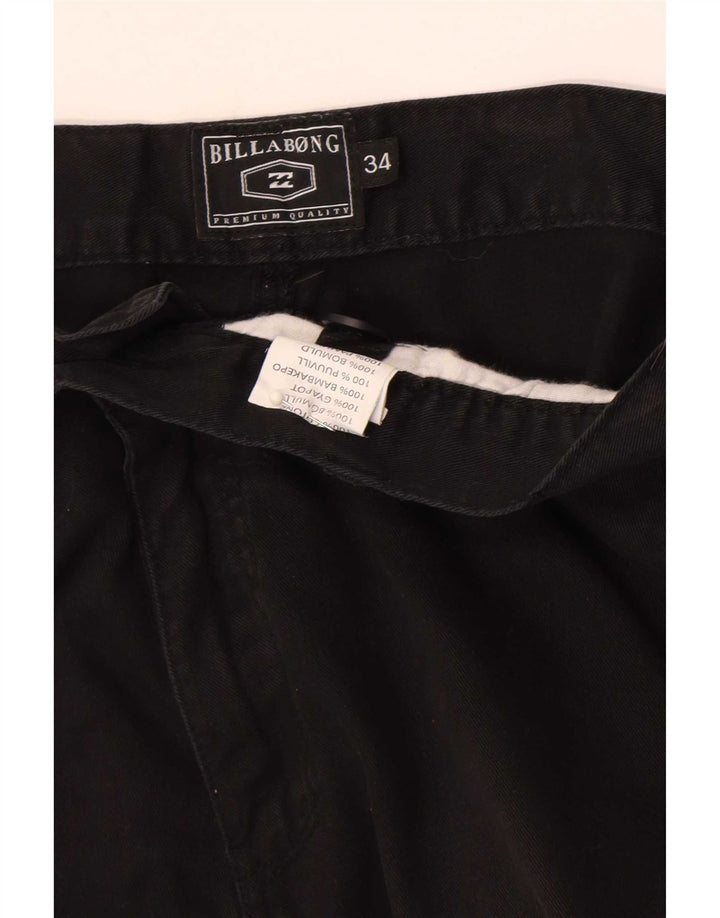 Pantaloncini cargo da uomo Billabong W34 grandi in cotone nero
