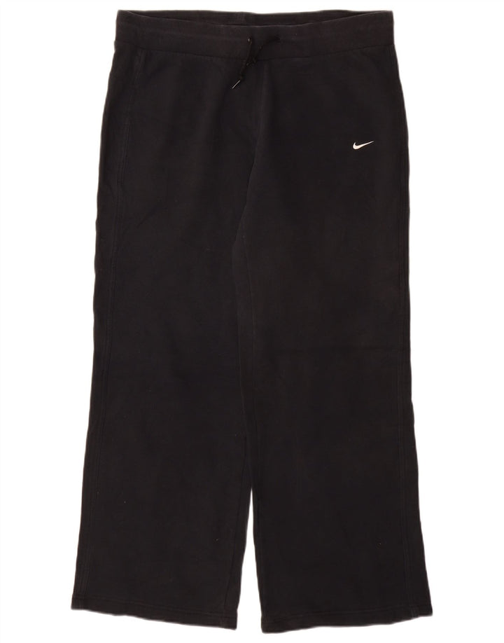 NIKE Womens Tracksuit Trousers UK 14 Medium Black Cotton