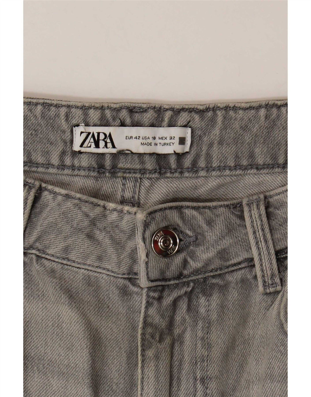 Jeans affusolati da donna Zara EU 42 Large W32 L27 Grigio