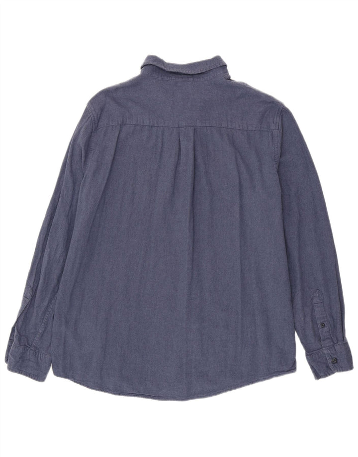 Camicia da uomo in flanella Chaps XL in cotone blu navy